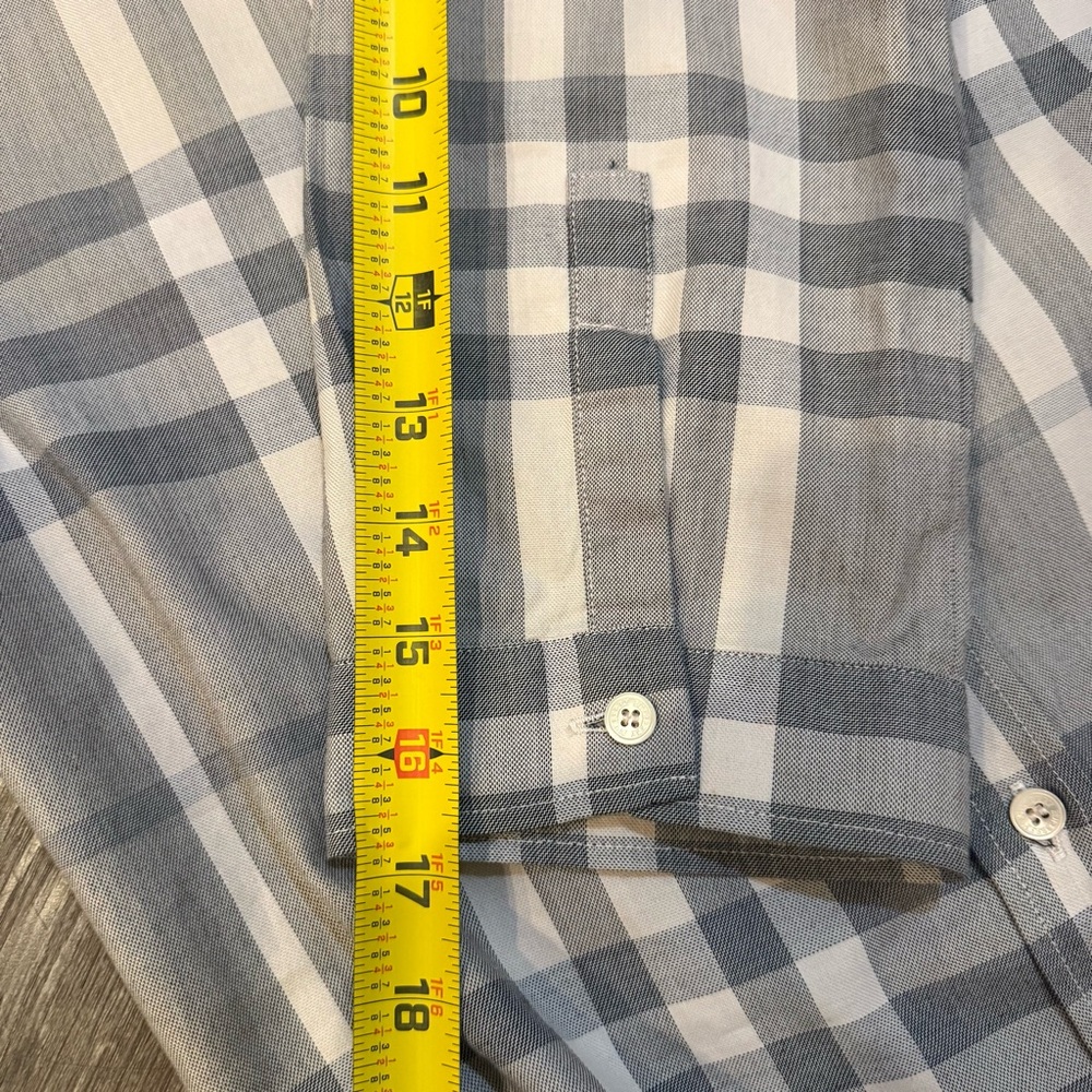 BURBERRY BRIT Women’s 3/4 Sleeve Plaid Button Down 100% Cotton Shirt Size Medium - Picture 12 of 12